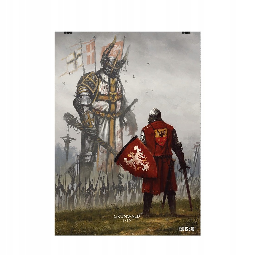 PLAKAT A1 Jakub Różalski GRUNWALD 1410 Red is Bad