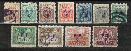 Polskie znaczki opłaty Konstantynopol kas