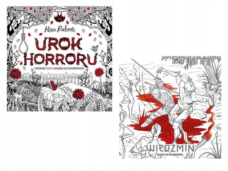 Urok horroru Upiorni + Wiedźmin. Książka do kolor