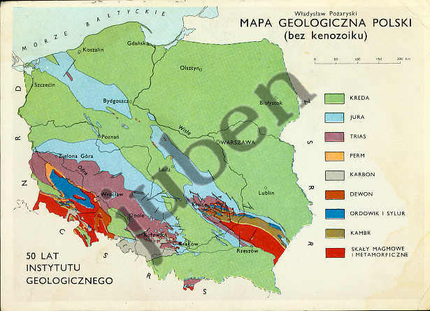 Polska Mapa geologiczna mapka