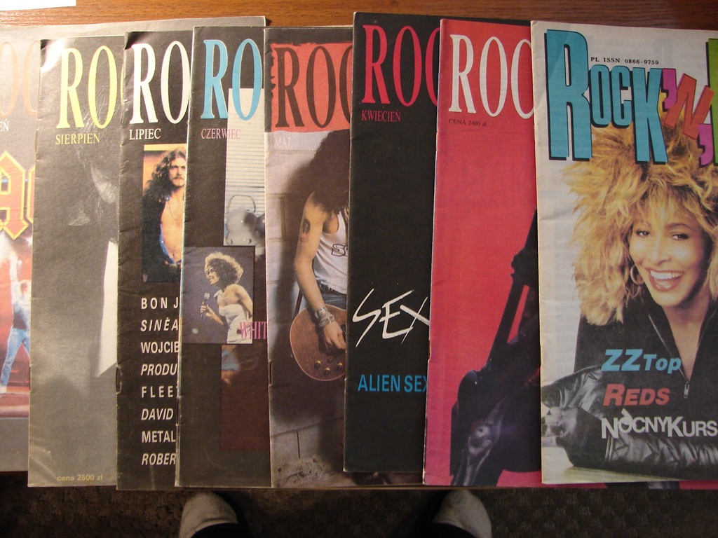 ROCK`N`ROLL czasopismo, 8 NUMERÓW, 1990 rok