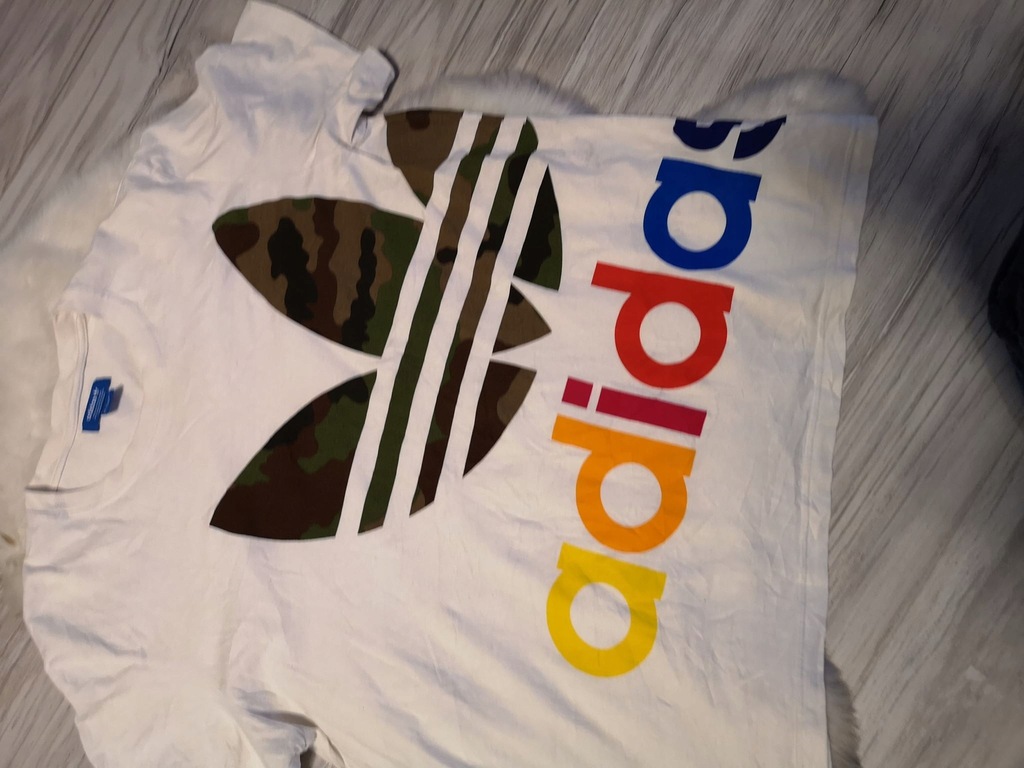 ADIDAS t-shirt mega LOGO XL/L kolor