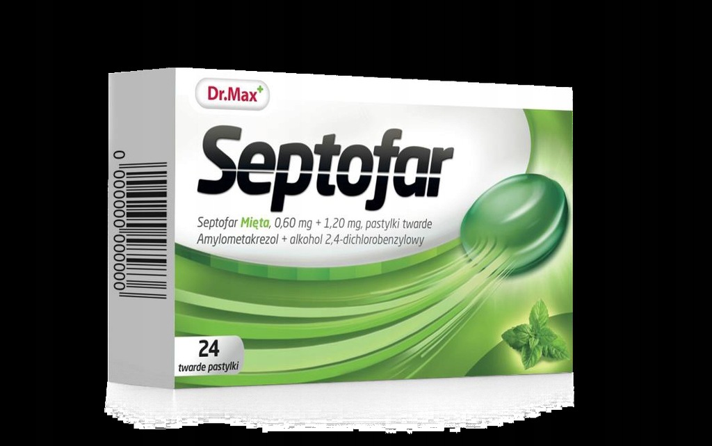 Dr.Max Septofar Mięta 24 tabletki do ssania!!!