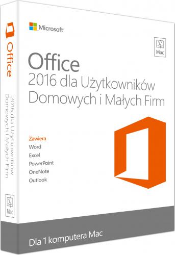 Microsoft Office Dom i Firma 2016 MAC PL Fvat23%