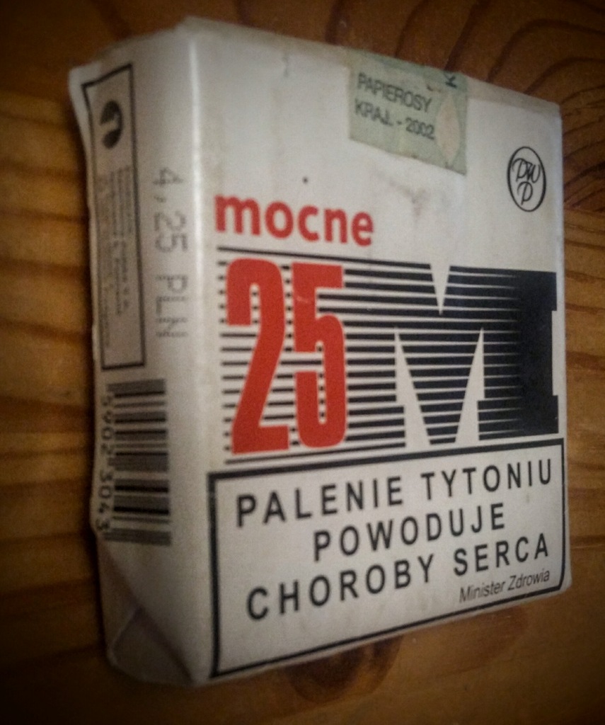 Papierosy mocne 25 - paczka, opakowanie