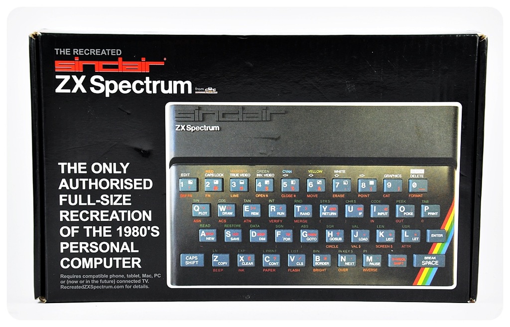 sinclair ZX SPECTRUM RECREATED BOX by ELITE