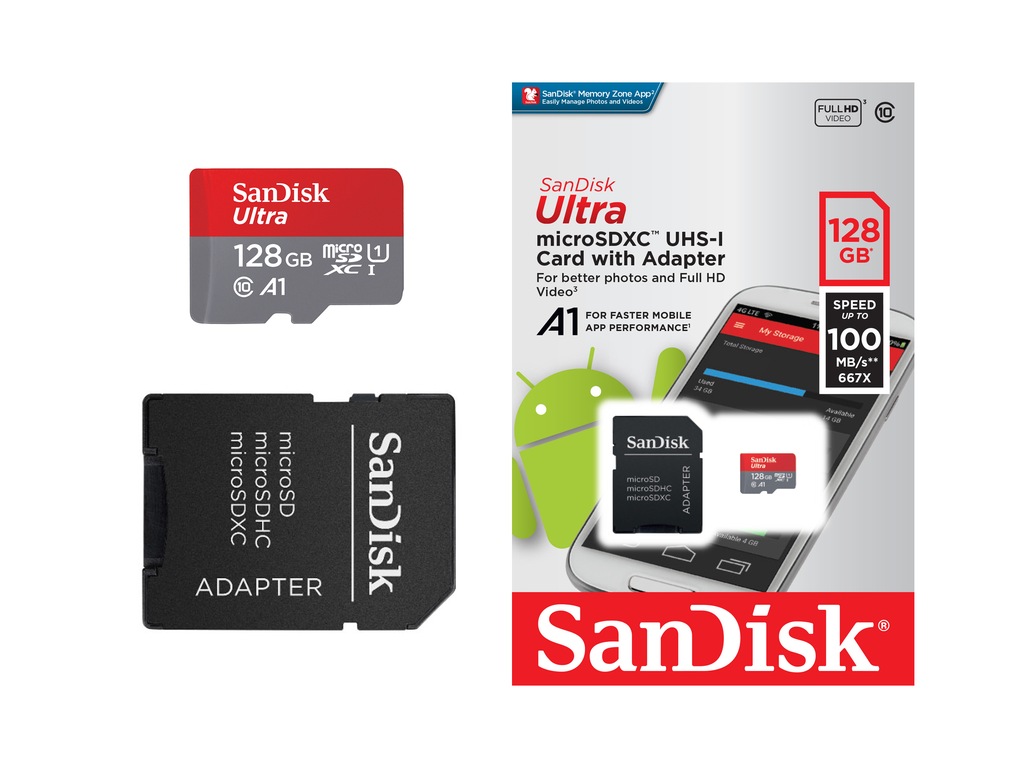 Karta Pamięci Sandisk 128GB A1 Lenovo K6 / K6 Note