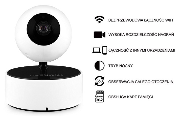 Kamera Camspot 3.2 biała, wifi ,karta gwarancyjna