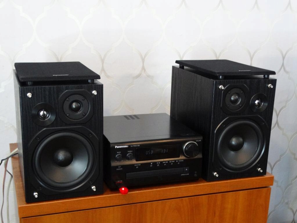 Wieża Panasonic SA-PMX70B z kol. USB. mp-3 sprawna