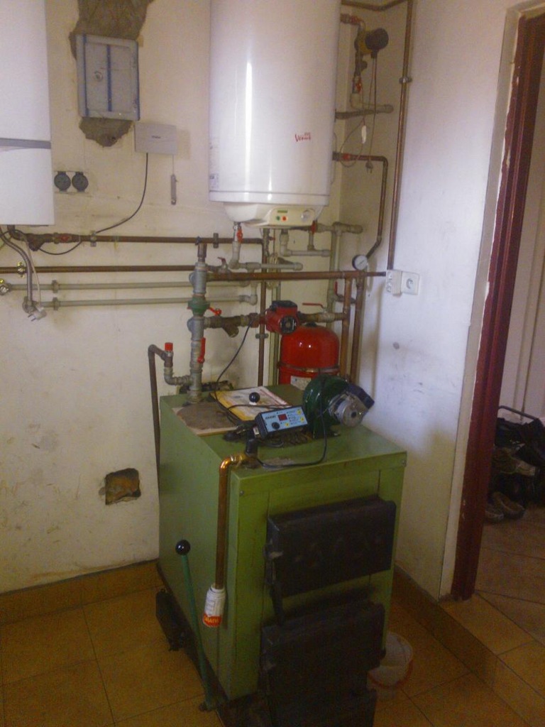 Piec,Kotłownia - piec węglowy SAS 17KW + zasobnik