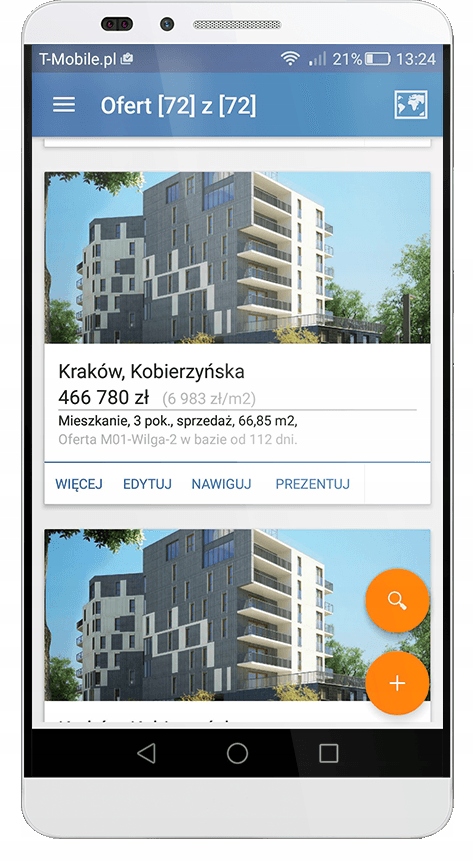 Aplikacja mobilna dla biur nieruchomości -
