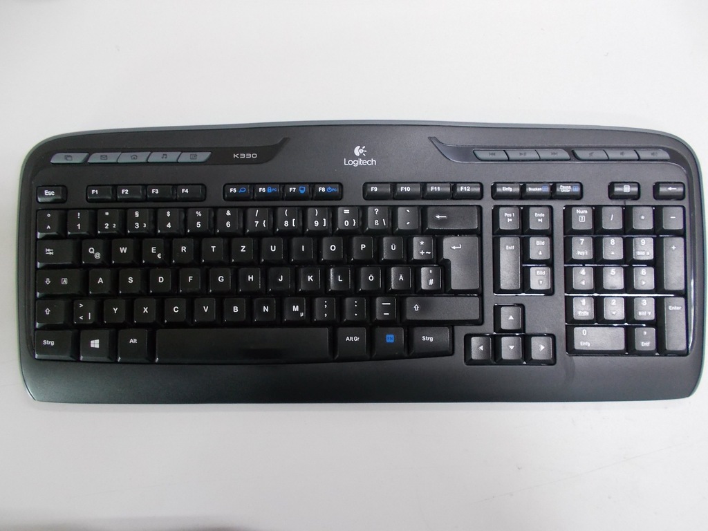 Logitech k330 клавиатура как подключить