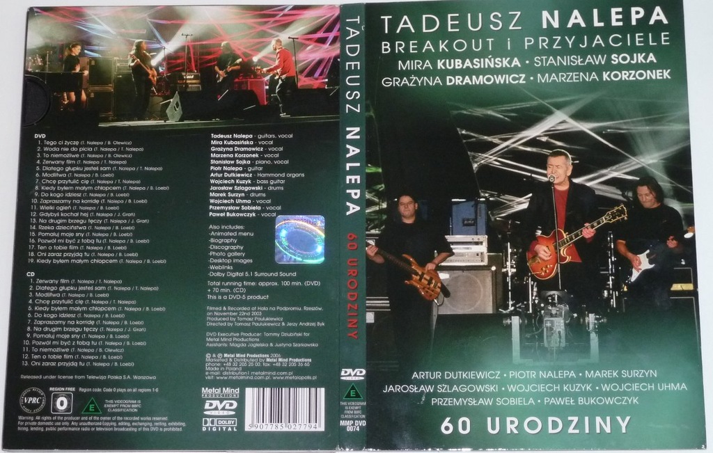 TADEUSZ NALEPA BREAKOUT I PRZYJACIELE 60 URODZINY