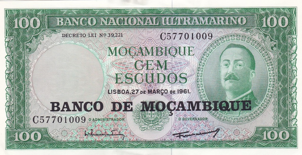 100 escudo 1961 MOZAMBIK