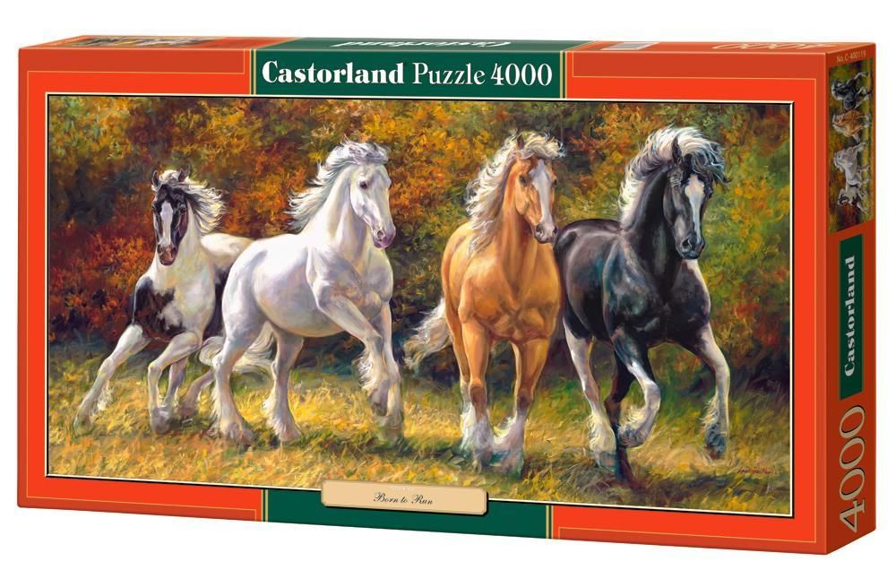 Puzzle 4000 el Konie w biegu Zwierzęta Obrazy