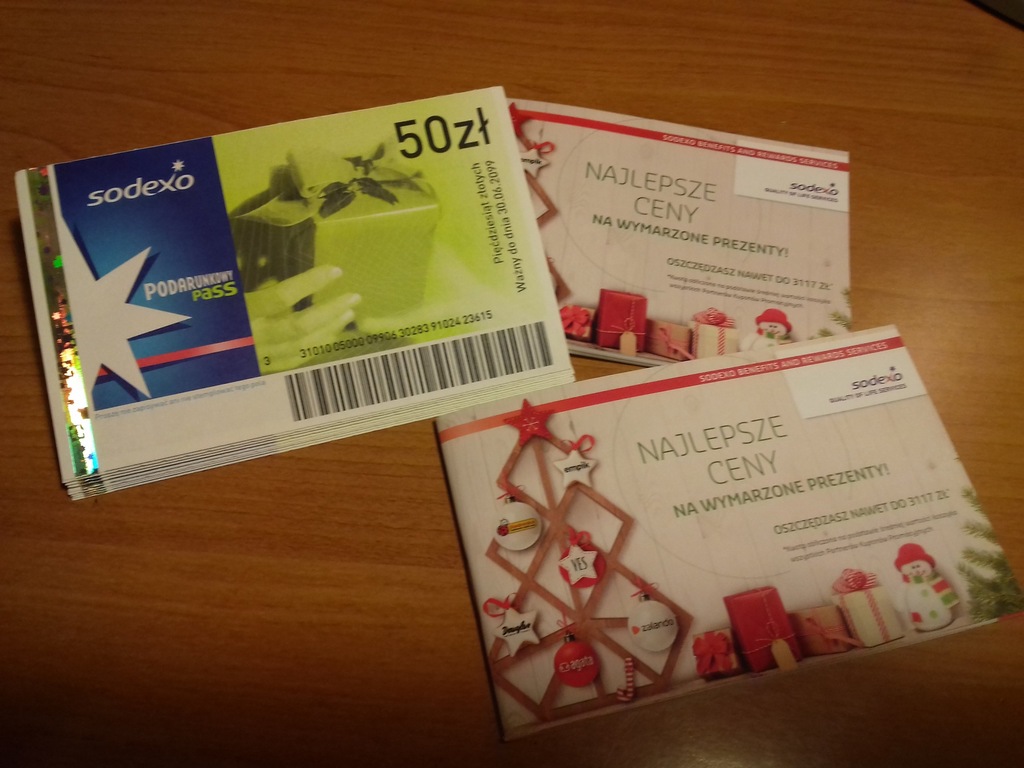 bony sodexo 18 sztuk