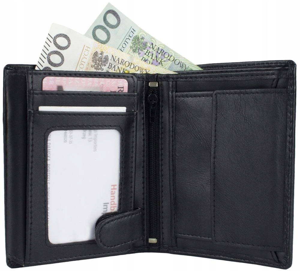 Elegancki portfel męski skórzany RFID JCB54