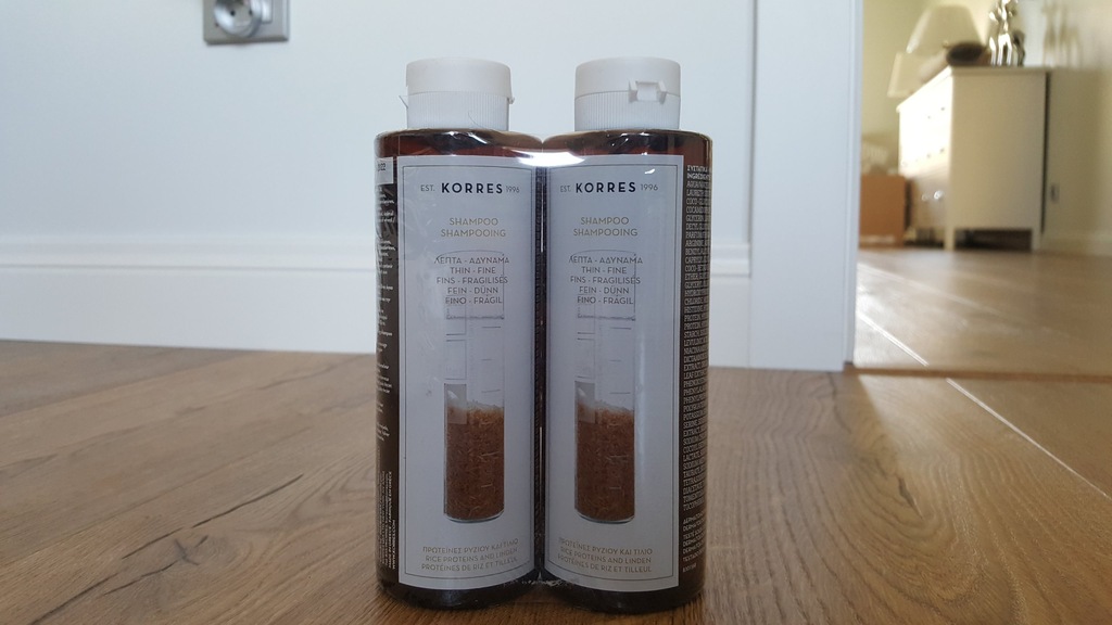 KORRES szampon do włosów cienkich zestaw 2x250 ml
