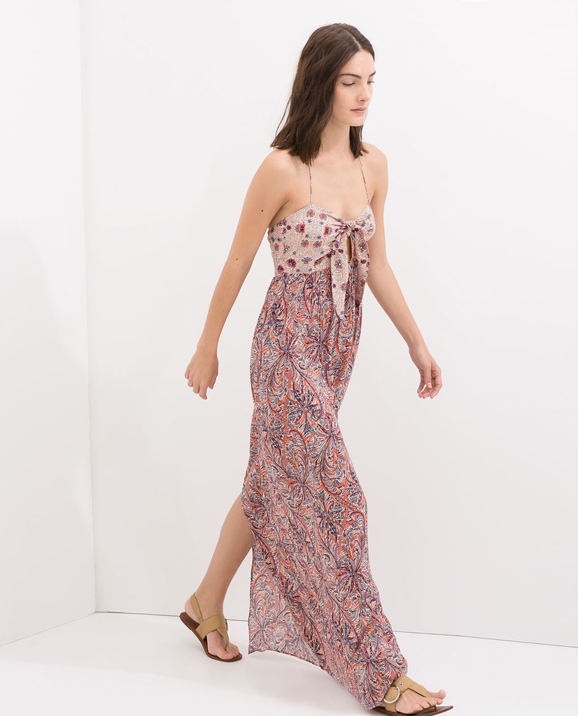 ZARA maxi sukienka print paisley S 36 NOWA - 7502424872 - oficjalne archiwum Allegro