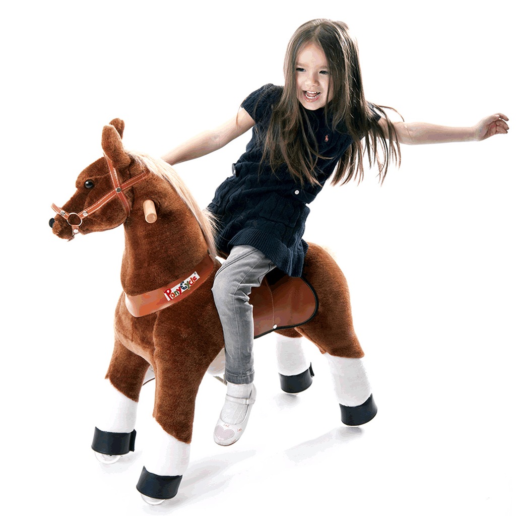 PONYCYCLE Z JASNĄ GRZYWĄ ŚREDNI KONIK MECHANICZNY
