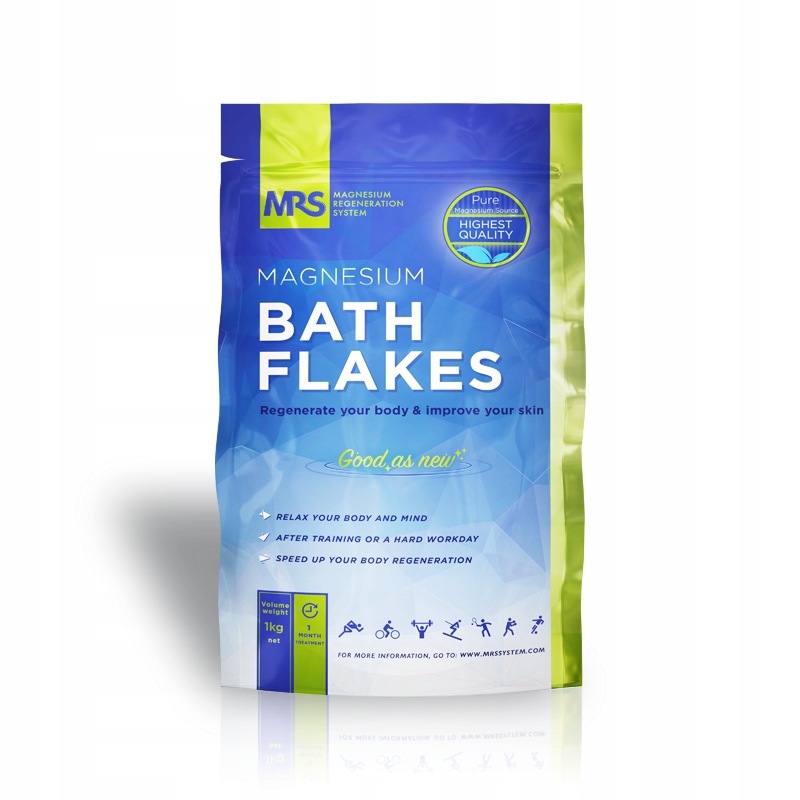 Magnesium Bath Flakes 1kg. [Magnez do kąpieli]
