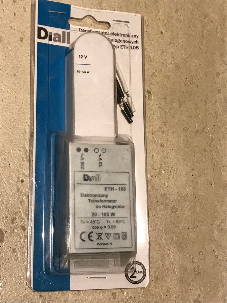 Diall TRANSFORMATOR ZASILACZ 20-105W 12V, 230V Wwa