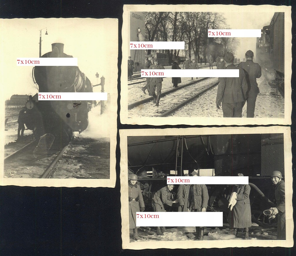 Parowóz DWORZEC SADURKI k. Nałęczów Puławy 1939