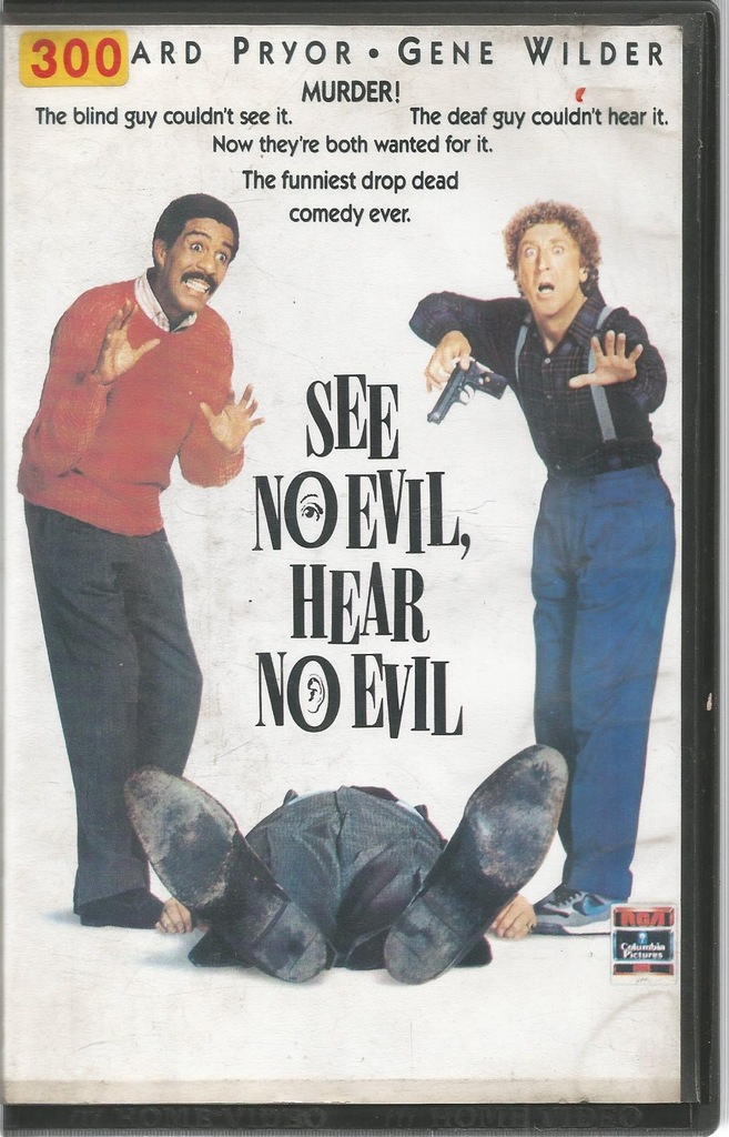 SEE NO EVIL, HEAR NO EVIL  komedia VHS/PAL/V-XK-CE