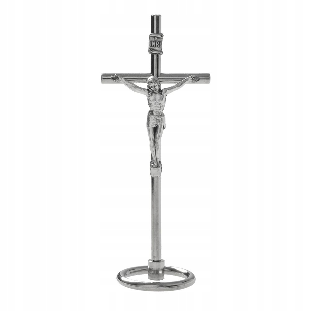 KRZYŻ STOJĄCY METALOWY NA STÓŁ KOLĘDĘ SOLIDNY 11cm
