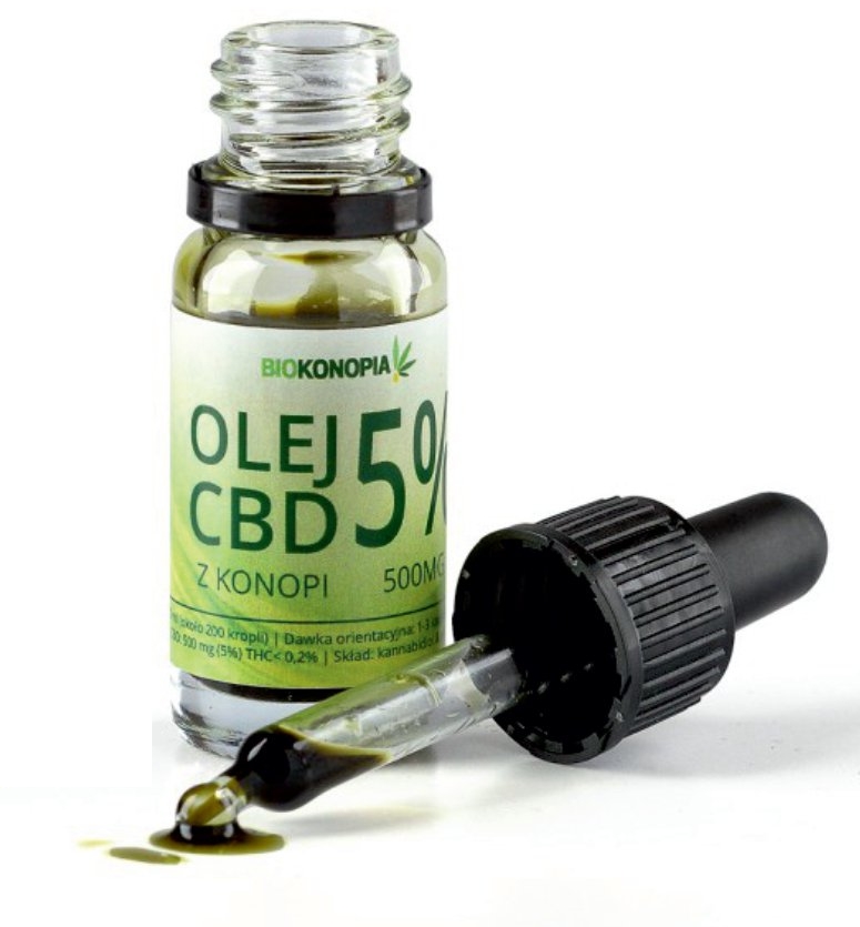  OLEJ  Z  KONOPI  5 500mg CBD 10ml OLEJEK KONOPNY BIO 