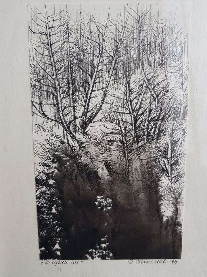 Grafika Roman Chruściel Z Cyklu Las 94