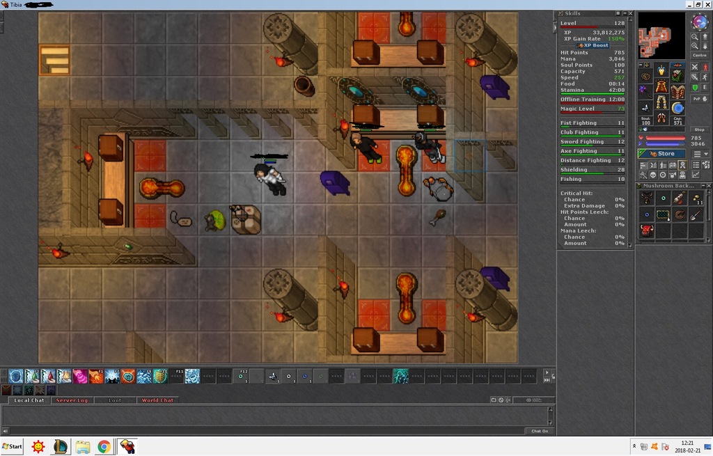 TIBIA 128 ED ANTICA ! RETRO WARRIOR OUTFIT  !