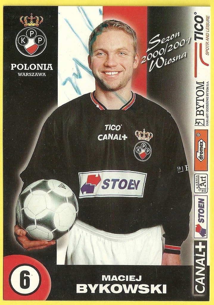 Maciej Bykowski / Polonia Warszawa / wiosna 2001