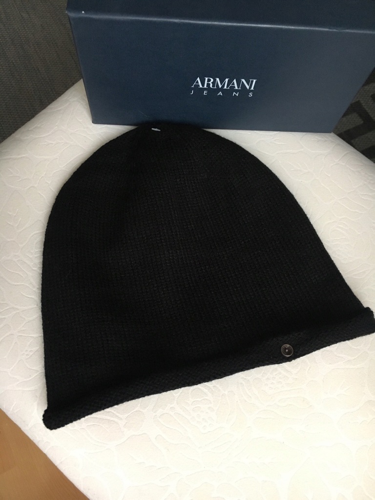 Armani Jeans czapka klasyczna logo zimowa