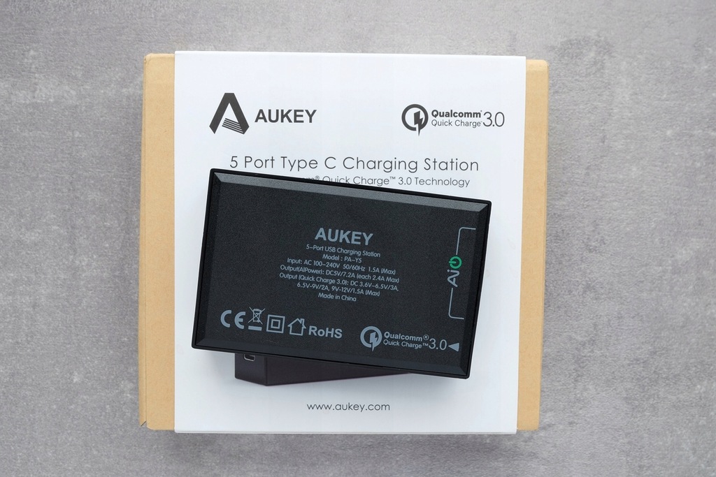 AUKEY PA-Y5 | ładowarka 5x USB, USB C