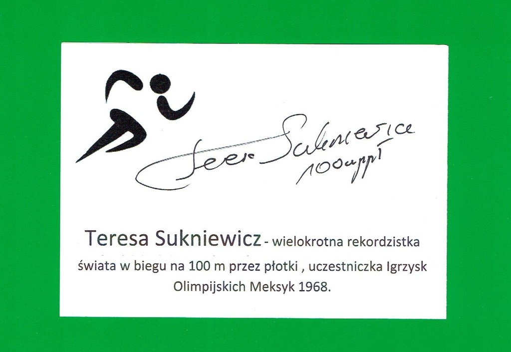 Teresa Sukniewicz - autograf