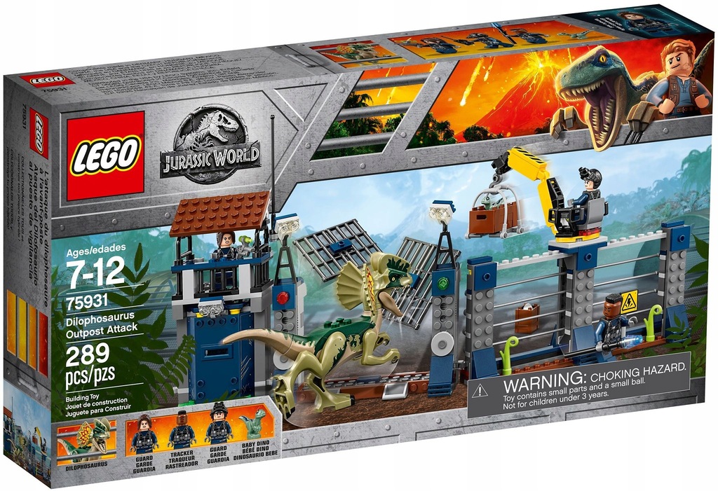 ATAK DILOFOZAURA JURASSIC WORLD LEGO 75931