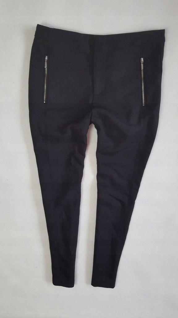 J14 ZARA spodnie jeansowe eleganckie z zamkami S