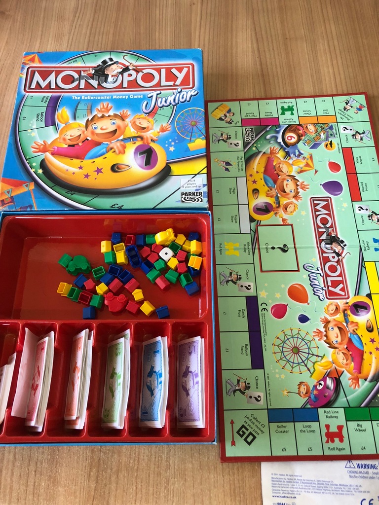 Gra MONOPOLY JUNIOR angielska komplet PARKER