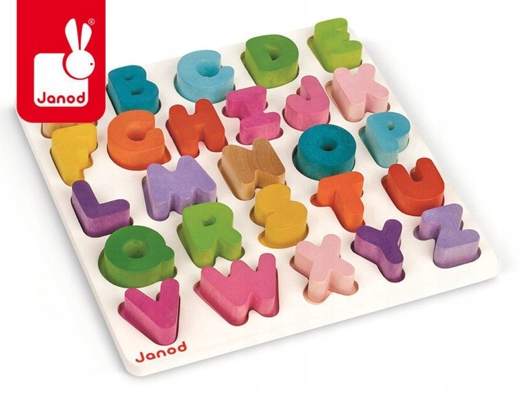 Alfabet puzzle drewniane Janod