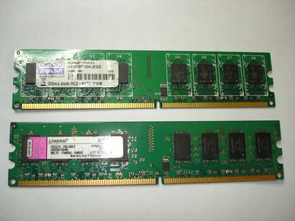 PAMIĘĆ RAM DDR2 2GB KAŻDA PŁYTA 667MHz PC2-5300 - 7395718715 ...