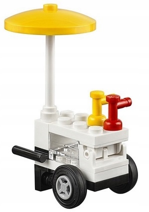LEGO CITY AKCESORIA WÓZEK Z HOT DOGAMI HOT DOG