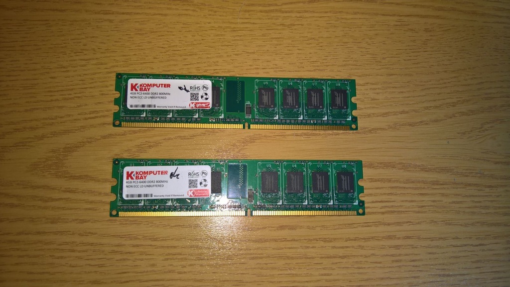 8 GB DDR2 800 MHz (2x4GB) OKAZJA INTEL/AMD!