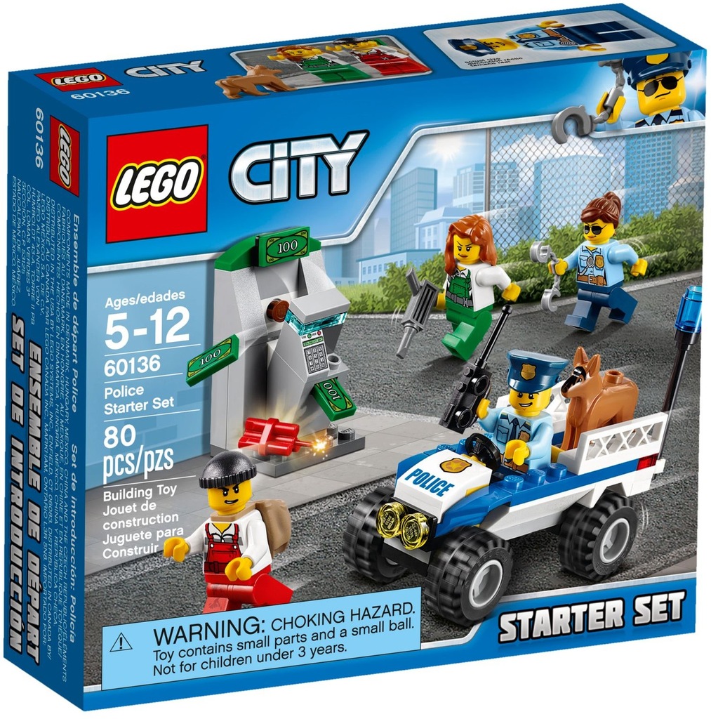 KLOCKI LEGO CITY Policja... Zestaw Startowy 60136