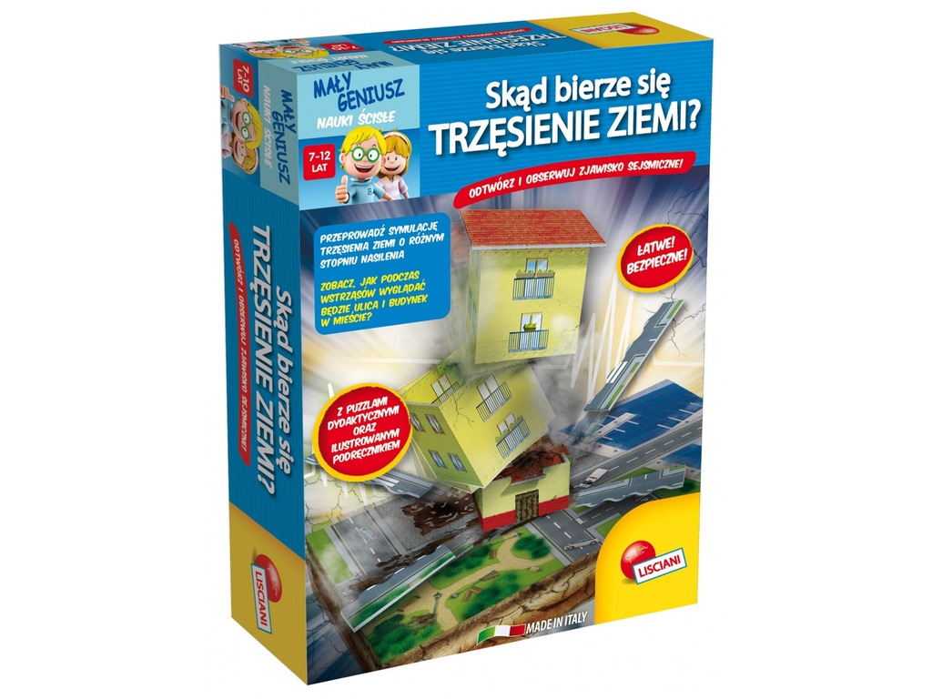 Lisciani TRZĘSIENIE ZIEMI symulator PUZZLE Geniusz