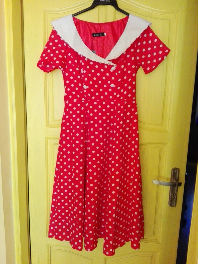 jak ASOS Sukienka retro grochy vintage Brit style