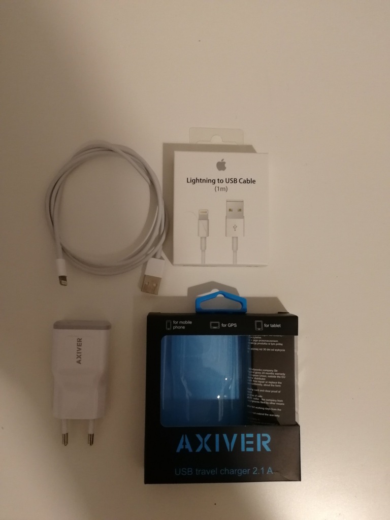 Oryginalny kabel iPhone + ładowarka Axiver