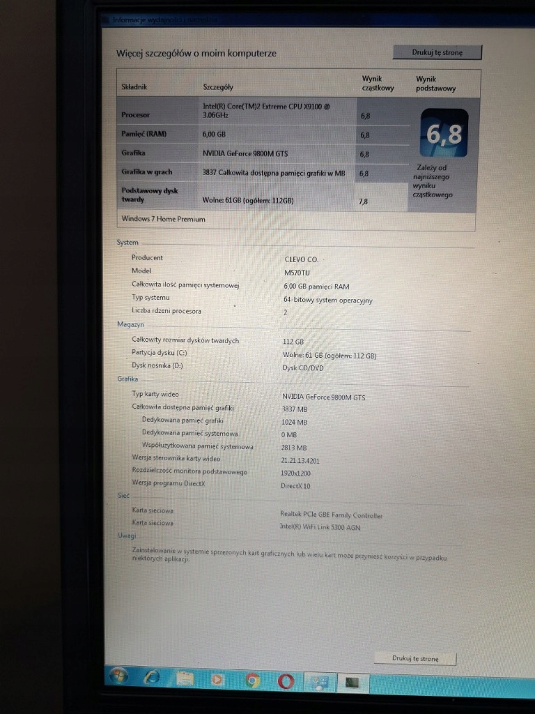 Laptop gamingowy BlueBerry (Clevo M570TU)