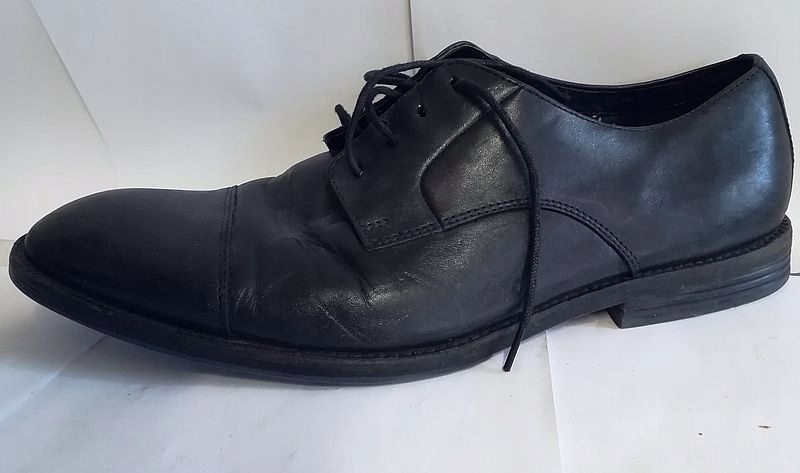 Półbuty męskie CLARKS 46 czarne eleganckie buty