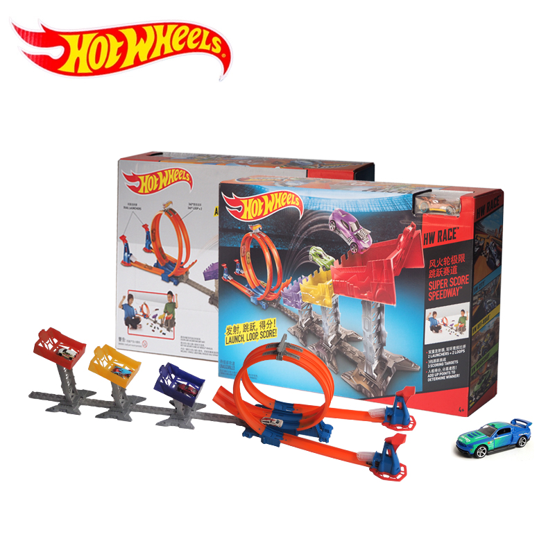 HOT WHEELS MEGA DUŻY ZESTAW REKORDOWY WYŚCIG TV